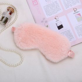 Home Fashion Sleep Plush Eye Mask (Option: Yellow Pink)