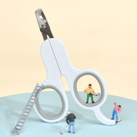 Pet Supplies Nail Clippers Beauty Tools (Option: Elegant Gray Straight Head-13x7.3cm)