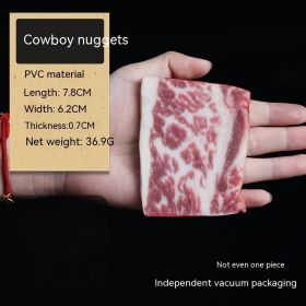 Decoration Fake Beef Model Handmade (Option: Denim Bone Block)