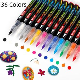 Soft Head Acrylic Marker Pen Opaque Color (Option: 36 Colors)