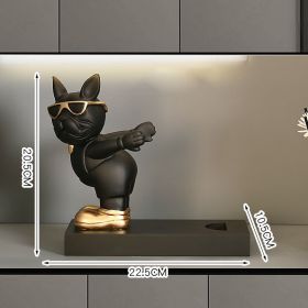 Wine Cabinet Hallway Dining Table TV Cabinet Decoration (Color: Black)