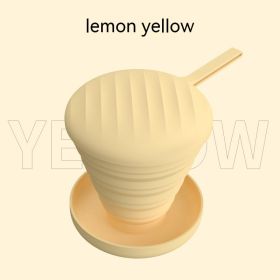 Silicone Washing Cup Makeup Foldable And Portable Beauty Tools Cleaning Device (Option: Lemon Yellow)