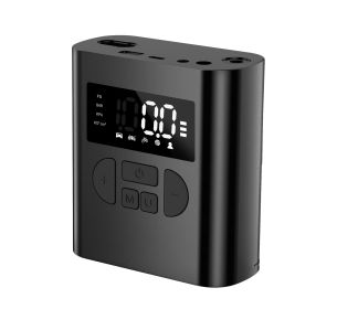 22 Cylinder Car Electric Car Multifunction Portable Wireless Car Inflation Of Tire Tools (Option: P006 6000 MA-Black English Version)