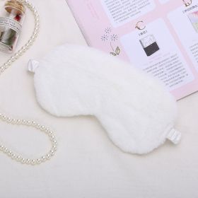 Home Fashion Sleep Plush Eye Mask (Option: This White)