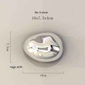 Stone Ornaments Abstract Decorations Creative Background Wall (Option: 10cm Silver No 5)