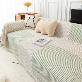 Striped Sofa Towel Anti-cat Scratch Protector Multi-function Blanket (Option: Dream of Summer Night-180x320cm)