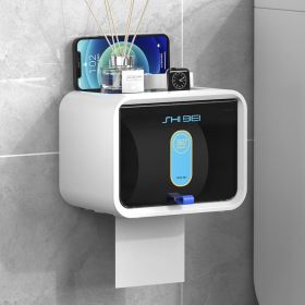 Waterproof Toilet Paper Holder For Toilet Paper Storage (Option: White-Single Layer)