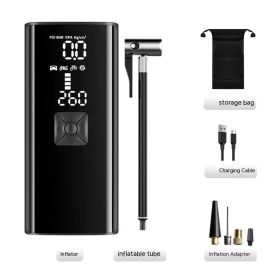 22 Cylinder Car Electric Car Multifunction Portable Wireless Car Inflation Of Tire Tools (Option: P004 6000 MA-Black English Version)