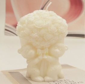 2024 Valentine's Day Bear Aromatherapy Candle (Option: White-Rose Bear)