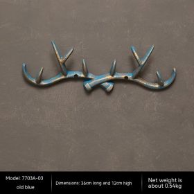 Creative Entryway Key Hook Behind Door (Option: Antler blue)