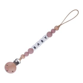 Baby Sleeping Pacifier Silicone Portable (Option: Light Bean Paste Chain)