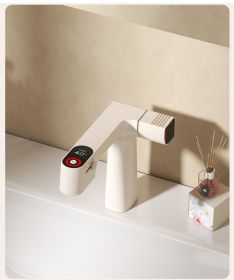 Cream Wind Basin Faucet Pull-out Type (Option: Milk white)