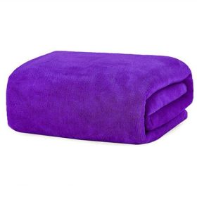 Large Cotton Absorbent Quick Drying Lint Resistant Towel (Option: Deep purple-60x90cm)