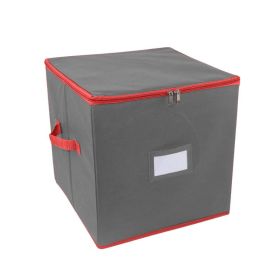 64 Grid Christmas Color Ball Storage Box Clothing Clutter Storage Box (Option: Gray-33x33x33cm)