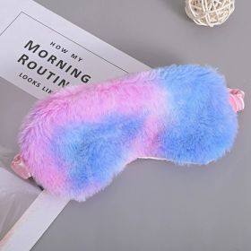 Home Fashion Sleep Plush Eye Mask (Option: Blue Tie Dye)
