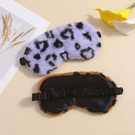 Home Fashion Sleep Plush Eye Mask (Option: Leopard Print Purple)
