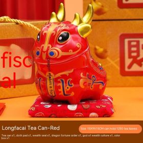Dragon Fortune Creative Country Tide Dragon Ornaments (Option: Large Red Tea Pot)