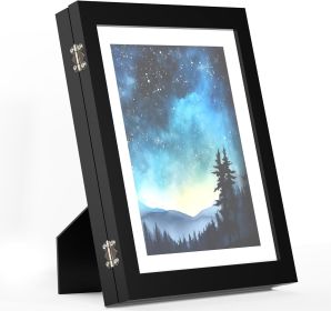 Children's Flip Photo Frame With Stand (Option: Black-11.8x8.3inch)
