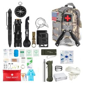 Outdoor Camping Multi-function Tool Outdoor Survival Equipment Suit (Option: ACU)