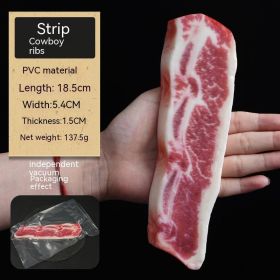 Decoration Fake Beef Model Handmade (Option: Long Denim Bone)