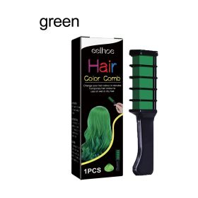 Temporary Hairdressing Comb Mild, No Hair Damage, No Scalp Damage, Easy To Change Hair Color (Color: Green)