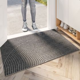 Nordic PVC Wire Ring Entrance Door Mat (Option: Geometric Space Gray-45x75CM)