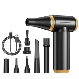 Mini Fan Handheld Wireless Car Dust Blower (Option: YO1 Black-USB)