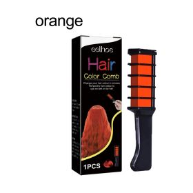 Temporary Hairdressing Comb Mild, No Hair Damage, No Scalp Damage, Easy To Change Hair Color (Color: Orange)