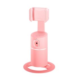 Automatic Face Tracking Selfie Stick Mobile Phone Holder 360 Rotation (Option: Pink-ABS)