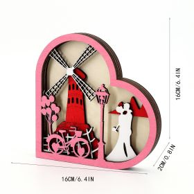 Valentine's Day Ferris Wheel Shape Decoration (Option: QR 23004-16x2x16)