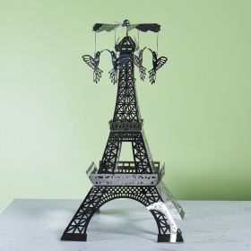 Paris Tower Aromatherapy Revolving Scenic Lantern Rotating Candlestick (Option: Silver Bird Hanging Ornament)