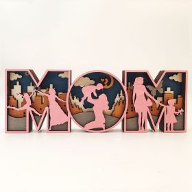 Wooden Crafts Decoration Creative Home Decoration (Option: Small Size Mom)