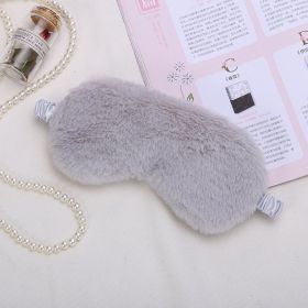 Home Fashion Sleep Plush Eye Mask (Option: Gray)