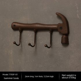Creative Entryway Key Hook Behind Door (Option: Hammer hook)