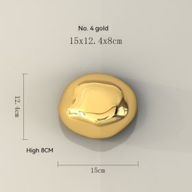 Stone Ornaments Abstract Decorations Creative Background Wall (Option: 15cm Golden No 4)