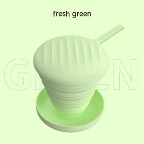 Silicone Washing Cup Makeup Foldable And Portable Beauty Tools Cleaning Device (Option: Fresh Green)