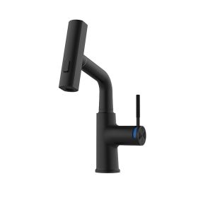 Pull-out Mixer For Hot And Cold Water Basin With Digital Display (Option: Black-General)