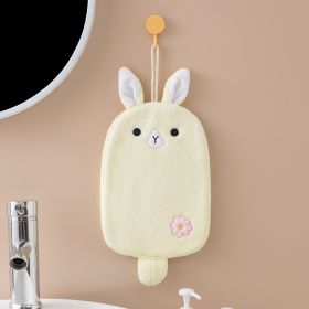 Cartoon Coral Wool Absorbent Towel (Color: YELLOW)