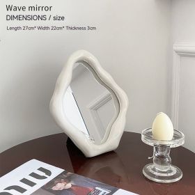 Irregular Retro Dresser Mirror Decoration Ornaments (Option: Pure White)
