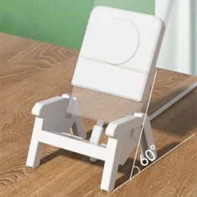 Bracket Loudspeaker Small Chair Wireless Charger (Option: White-10W Android Port)