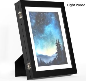 Children's Flip Photo Frame With Stand (Option: Light Wood-11.8x8.3inch)
