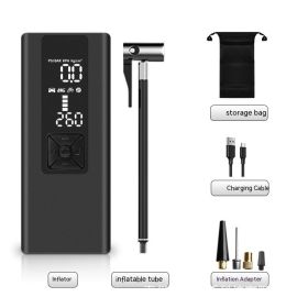 22 Cylinder Car Electric Car Multifunction Portable Wireless Car Inflation Of Tire Tools (Option: P003 6000 MA-Black English Version)