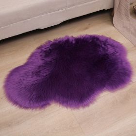 1pc, Fluffy Cloud Plush Rug - Soft Faux Fur Bedroom Decoration, Machine Washable, Funny Doormat, Nursery Decor, Throw Rugs for Home Decor (Color: PURPLE)