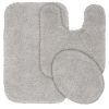 3 Piece Shaggy Nylon Washable Bathroom Rug