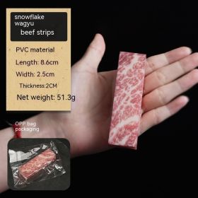 Decoration Fake Beef Model Handmade (Option: Snowflake And Cow Beef Jerky)