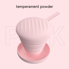Silicone Washing Cup Makeup Foldable And Portable Beauty Tools Cleaning Device (Option: Temperament Pink)