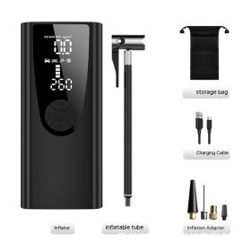 22 Cylinder Car Electric Car Multifunction Portable Wireless Car Inflation Of Tire Tools (Option: P005 6000 MA-Black English Version)