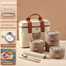 316 Stainless Steel Insulated Lunch Box Office Worker (Option: Style 4)