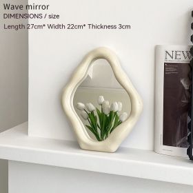 Irregular Retro Dresser Mirror Decoration Ornaments (Option: Sesame White Dots)
