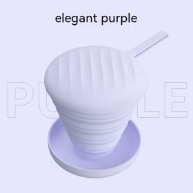 Silicone Washing Cup Makeup Foldable And Portable Beauty Tools Cleaning Device (Option: Elegant Purple)